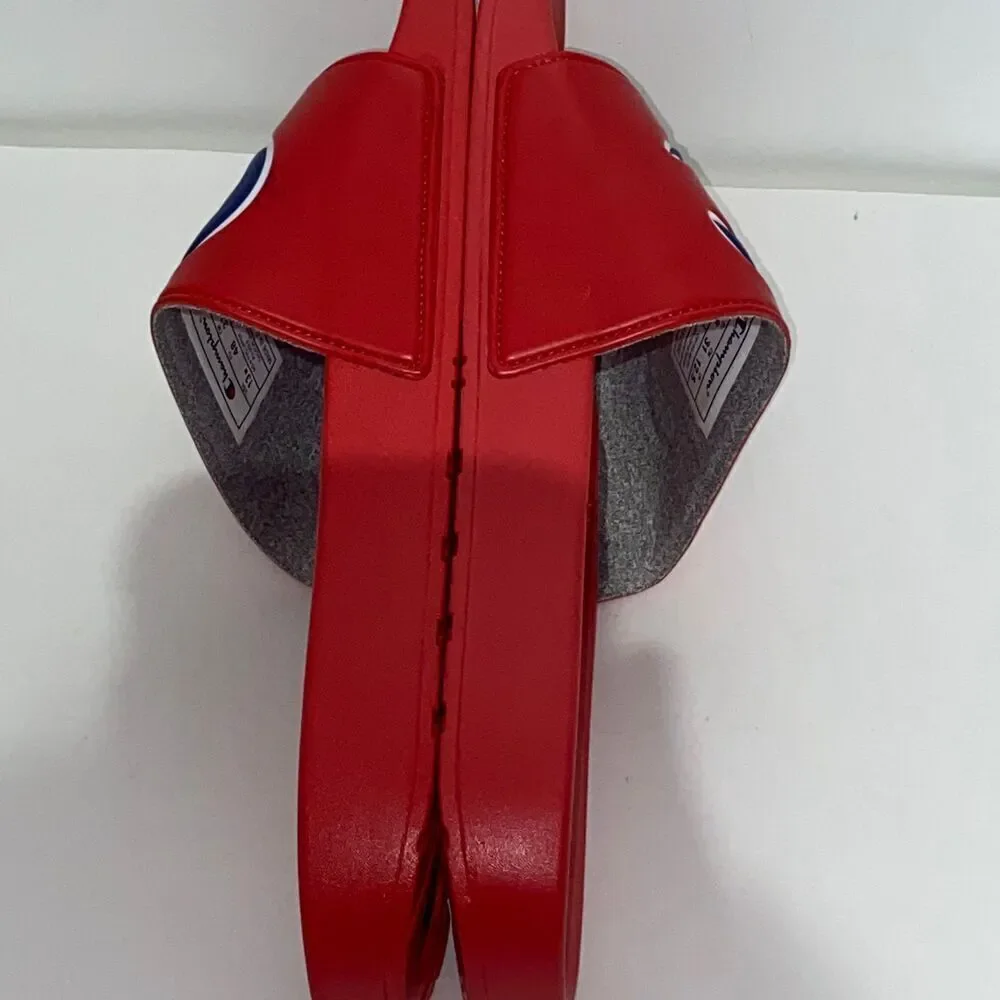 Champion Men's Red Blue IPO Logo One Strap Slide Sandals Size 13‎